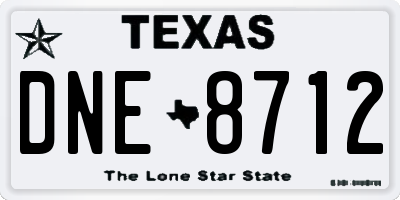 TX license plate DNE8712