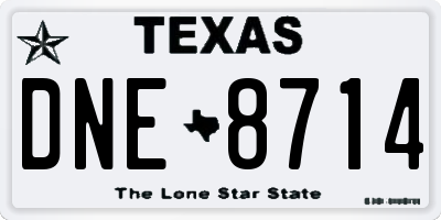 TX license plate DNE8714