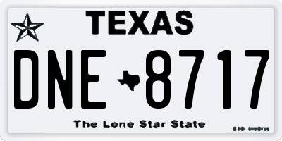 TX license plate DNE8717