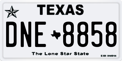 TX license plate DNE8858
