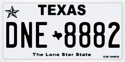 TX license plate DNE8882