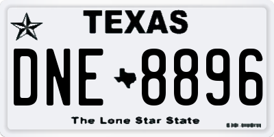 TX license plate DNE8896