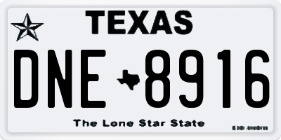 TX license plate DNE8916
