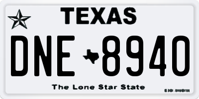 TX license plate DNE8940