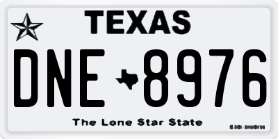 TX license plate DNE8976