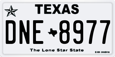 TX license plate DNE8977