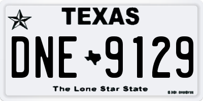 TX license plate DNE9129