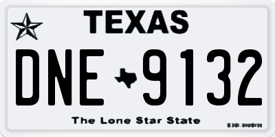 TX license plate DNE9132