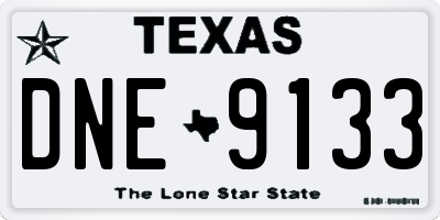 TX license plate DNE9133