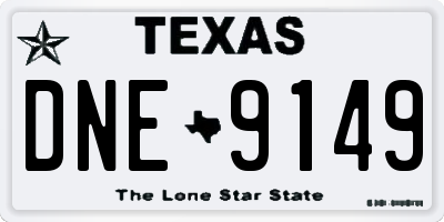 TX license plate DNE9149