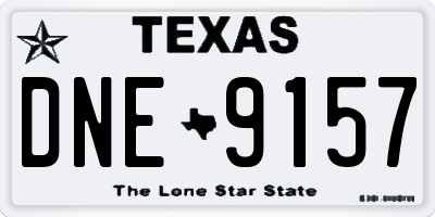 TX license plate DNE9157