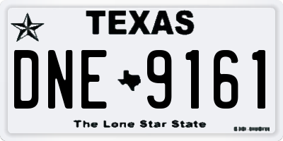 TX license plate DNE9161