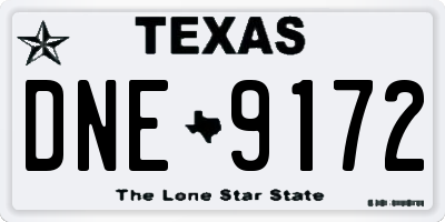 TX license plate DNE9172
