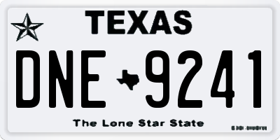 TX license plate DNE9241