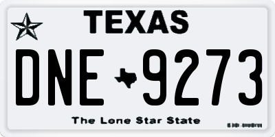TX license plate DNE9273