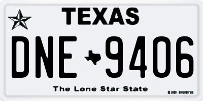 TX license plate DNE9406