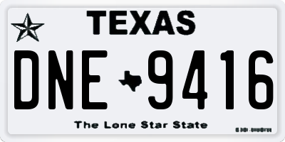 TX license plate DNE9416