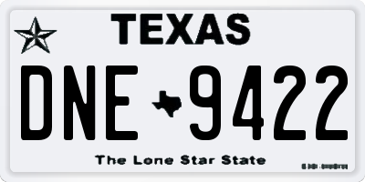 TX license plate DNE9422