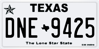 TX license plate DNE9425