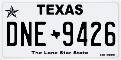 TX license plate DNE9426