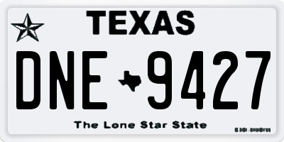 TX license plate DNE9427