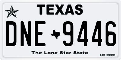 TX license plate DNE9446