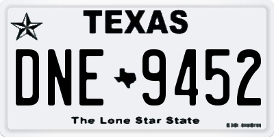 TX license plate DNE9452