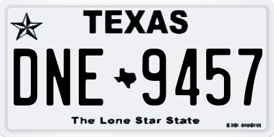 TX license plate DNE9457