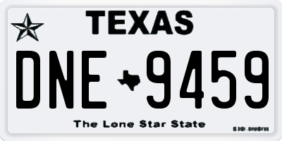 TX license plate DNE9459