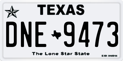 TX license plate DNE9473