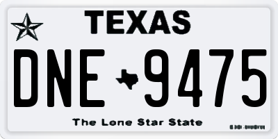 TX license plate DNE9475