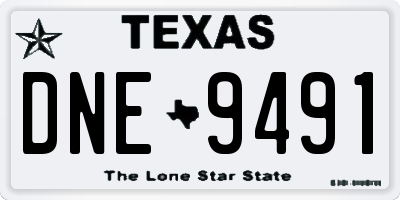 TX license plate DNE9491