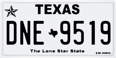 TX license plate DNE9519