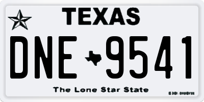 TX license plate DNE9541