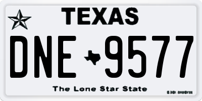 TX license plate DNE9577