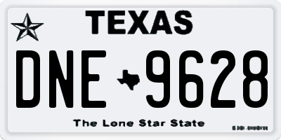 TX license plate DNE9628