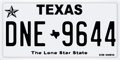 TX license plate DNE9644