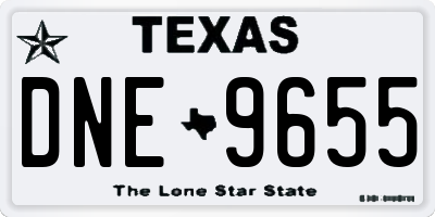 TX license plate DNE9655