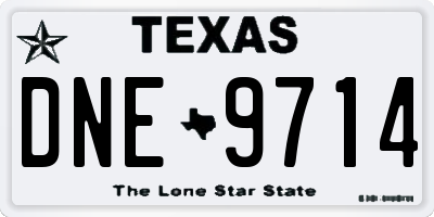 TX license plate DNE9714
