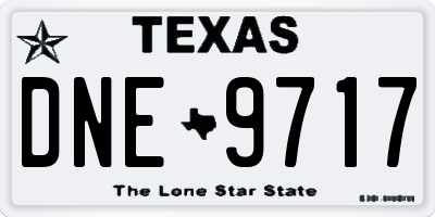 TX license plate DNE9717