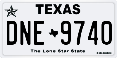 TX license plate DNE9740