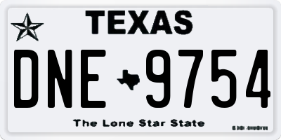 TX license plate DNE9754