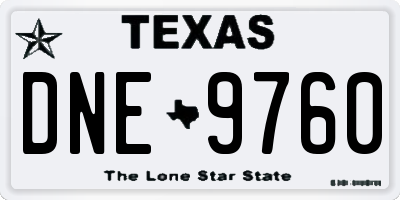 TX license plate DNE9760