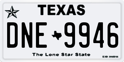 TX license plate DNE9946