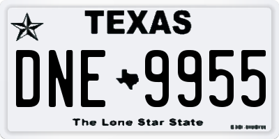 TX license plate DNE9955