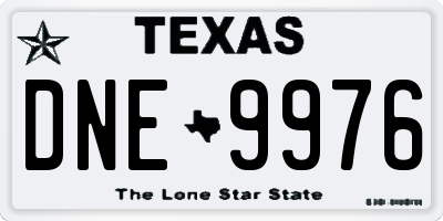 TX license plate DNE9976