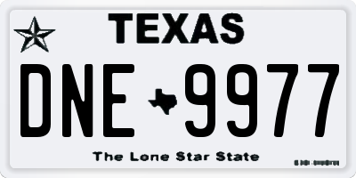 TX license plate DNE9977