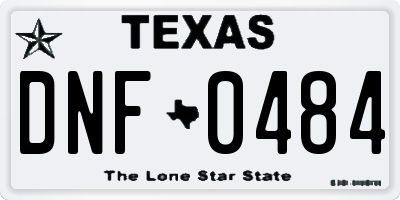 TX license plate DNF0484