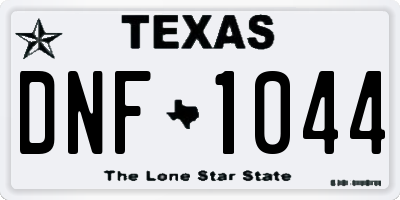 TX license plate DNF1044