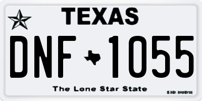 TX license plate DNF1055
